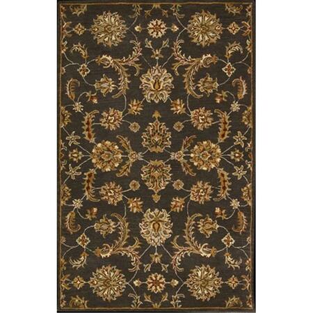 NOURISON India House Area Rug Collection Charcoal 3 Ft 6 In. X 5 Ft 6 In. Rectangle 99446102867